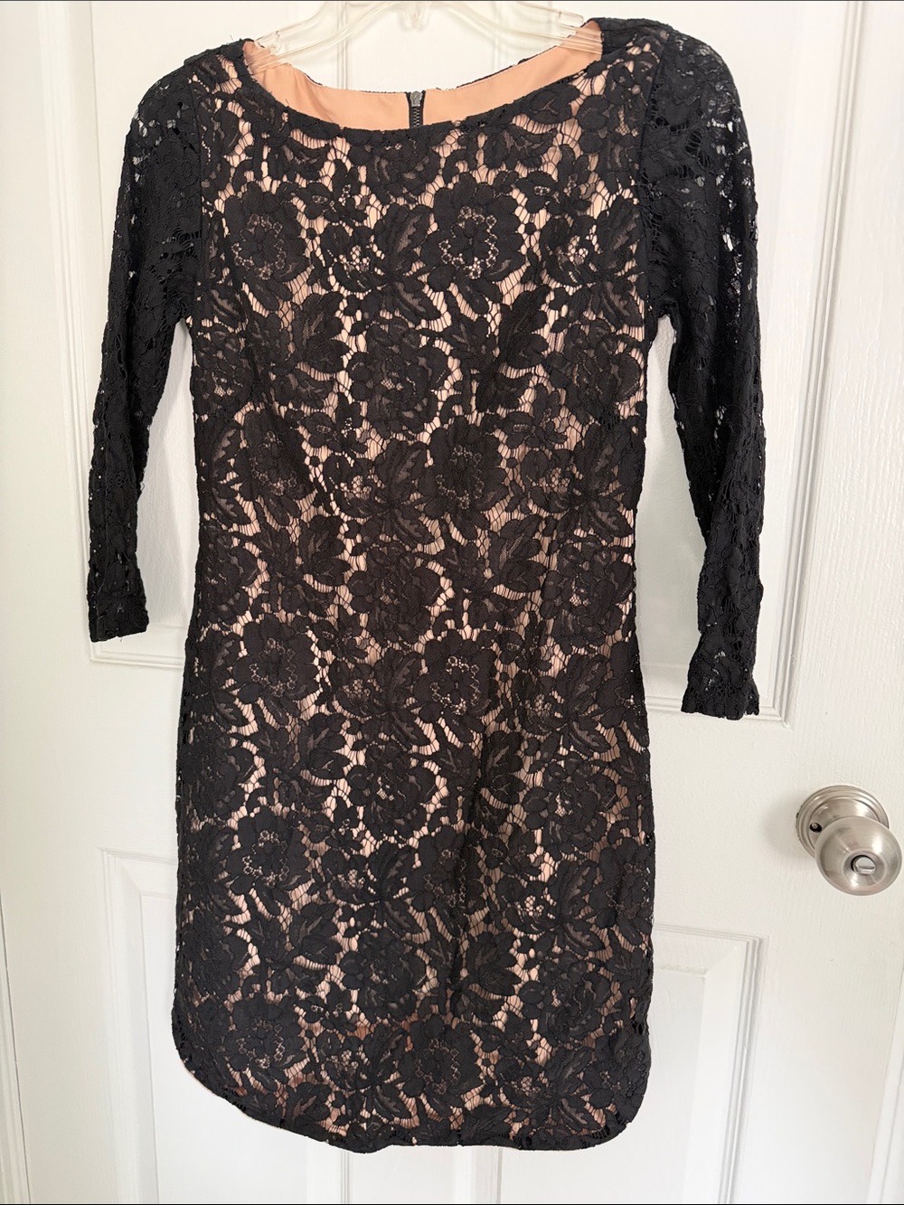 Vince Camuto Black Lace Mini Sheath Dress